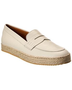 Aquatalia Fabrizio Weatherproof Leather Espadrille - White