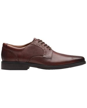 Clarks Lite Tie Leather Derby - Brown