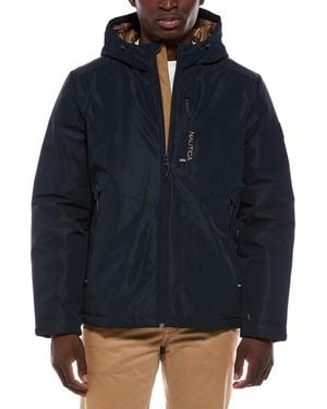 Nautica Hooded Rain Jacket - Blue