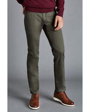 Charles Tyrwhitt Stretch Classic Fit Trouser - Grey