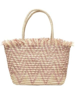 Mar Y Sol Bahia Raffia Tote - Metallic
