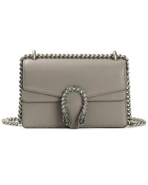Tiffany & Fred Paris Crystal Dragon Leather Crossbody - Grey