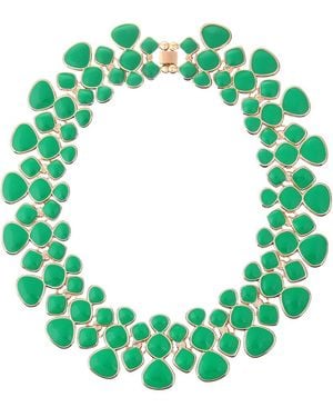 Eye Candy LA Statement Collection Kelly Honey Comb Necklace - Green