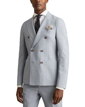 Reiss Belmont Peak Textured Wool-Blend Blazer - Gray