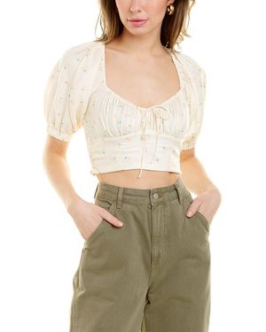 7021 Printed Crop Top - Green