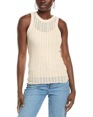 7 For All Mankind Mixed Stitch Sweater Tank - Blue