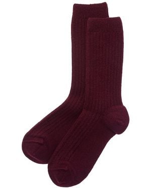 Hanro Wool & Cashmere-Blend Socks - Red