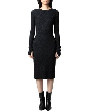 Zadig & Voltaire Ruby Heavy Rib Lurex Dress - Black