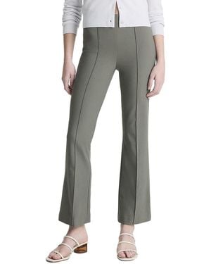 Vince Mid Rise Pintuck Crop Flare Pant - Gray