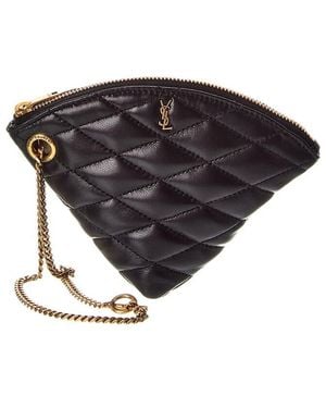Saint Laurent Sade Leather Coin Purse - Black