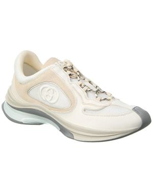 Gucci Run Suede Sneaker - White