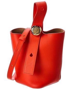 ショルダーバッグ・ポシェット LOEWE Red Leather Mini Pebble Bucket Bag Loewe Pebble Mini Leather Bucket Bag Women's Red | eBay