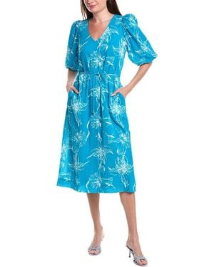 Ro's Garden Ros Garden Naira Crinkle Maxi Dress - Blue