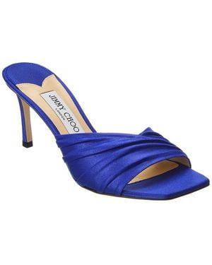 Jimmy Choo Basil 75 Jersey Mule - Blue