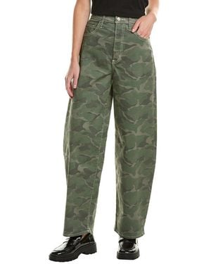 Hudson Jeans High-Rise Camo Barrel Jean - Green