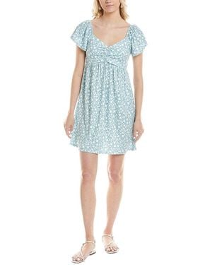 Marion Rib Mini Dress - Blue