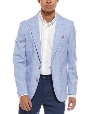 Tailorbyrd Mélange Windowpane Sportcoat - Blue