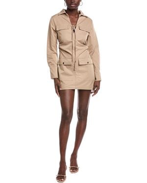 JLuxe Ruched Mini Dress - Natural