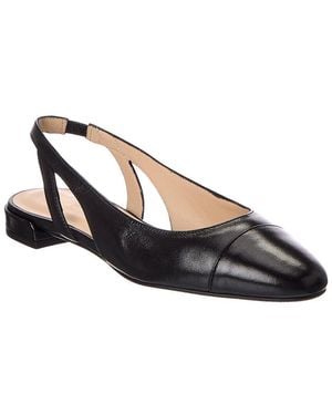 Stuart Weitzman Sleek Leather Slingback Flat - Blue