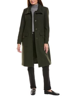 Andrew Marc Almedia Cadet Wool-Blend Coat - Green