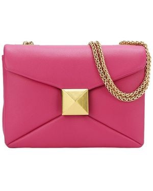 Tiffany & Fred Paris Soft Smooth Leather Shoulder Bag - Pink