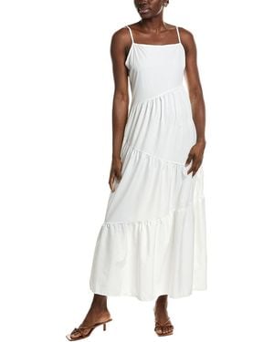 IPPONELLI Tiered Midi Dress - White