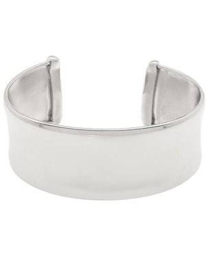 Italian Silver Cuff Bracelet - White