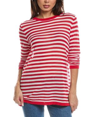 Estellina Knit Striped Top - Red