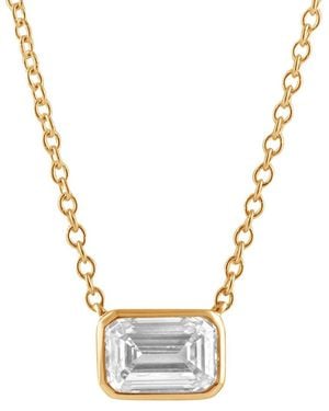 Lab Grown Diamonds 14K 0.80 Ct. Tw. Lab-Grown Diamond Pendant - Metallic