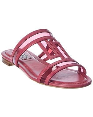 Tod's Logo Leather Sandal - Pink