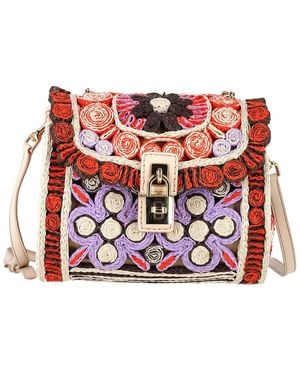 Dolce & Gabbana Multicolor Raffia Miss Dolce Top Handle Bag (authentic Pre- Loved) - Red