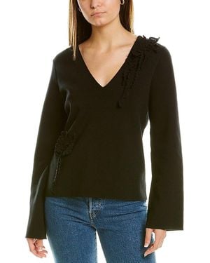 Rebecca Taylor Slim V-neck Pullover - Green