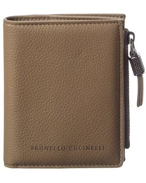 Brunello Cucinelli Leather Card Case - Brown
