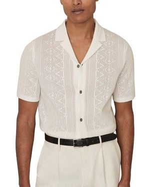 Reiss Slim Fit Kipling Cuban Shirt - White