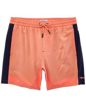 Mr. Swim Colorblocked Stretch Compression Swim Trunk - Orange