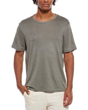 Onia Stretch Linen-Blend Crewneck T-Shirt - Gray