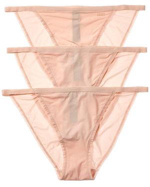 DKNY 3Pk Active Comfort String Bikini - Natural