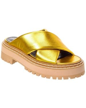 Proenza Schouler Leather Platform Sandal - Yellow