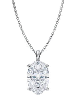 Lab Grown Diamonds 14K 3.00 Ct. Tw. Lab-Grown Diamond Necklace - Metallic