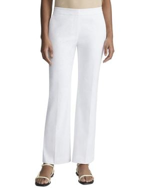 Lafayette 148 New York Cropped Manhattan Flare Pant - White