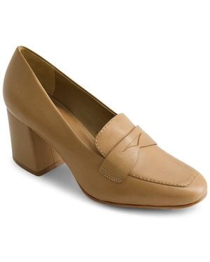 Bernardo Nessa Leather Loafer Pump - Brown