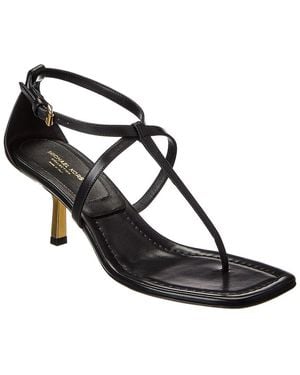 Michael Kors Anna Leather Sandal - Black