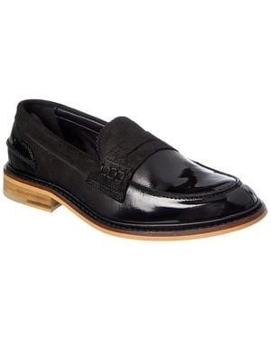 Karl Lagerfeld Suede Penny Loafer - Black