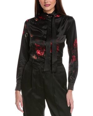AllSaints Toni Silk-Blend Shirt - Black