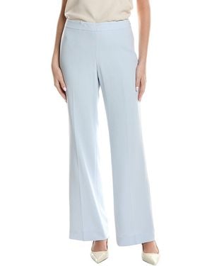 Lafayette 148 New York Gates Side Zip Flared Pant - Blue