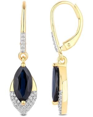 Diana M. Jewels 14K 2.79 Ct. Tw. Diamond & Sapphire Earrings - Blue