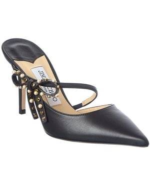 Jimmy Choo Kilia 85 Leather Mule - Black