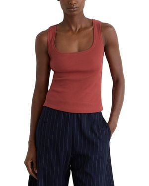 Reiss Riva Woven Top - Red