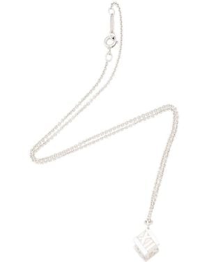 Tiffany & Co. Silver Atlas Cube Necklace (authentic Pre-loved) - White