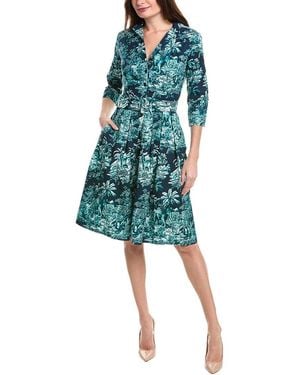 Samantha Sung Audrey Shirtdress - Blue